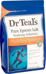 Dr Teal's Epsom Salt Bath Combo 4-Pack (12 lbs Total), Pre and Post Workout with Magnesium Sulfate and Menthol, and Soothe & Sleep with Lavender