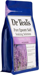 Dr. Teal's Pure Epsom Salt Soaking Solution Gift Set (2 Pack, 3lbs ea.) - Soothe & Sleep Lavender, Cannabis Sativa Hemp Seed Oil with Essential Oil Blend - Nourish Skin & Promote a Better Nights Sleep