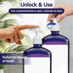 2Pcs Replacement Pump Distributor Compatible with Dr Teal's Foaming Bath 34 fl oz, Shampoo Conditioner Pump Distributor for Bottle