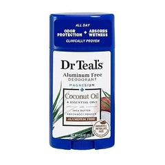 Dr. Teals Deodorant Variety Gift Set (2 Pack, 2.65oz Ea.) - Eucalyptus, & Coconut Oil - Essential Oils, Shea Butter & Magnesium Help Absorb Moisture & Keep Skin Clean & Healthy
