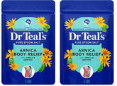 Dr Teal's Epsom Salt Magnesium Soak, Arnica Body Relief with Arnica, Menthol & Essential Oils, 3 lbs (Pack of 2)