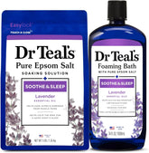 Dr. Teal's Epsom Salt Soaking Solution and Foaming Bath with Pure Epsom Salt Combo Pack, Lavender
