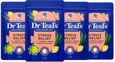 Dr Teal's Epsom Salt Magnesium Soak, Salt Stress Relief with Ginseng & Ginger Essential Oils, 3 lbs (Pack of 4)