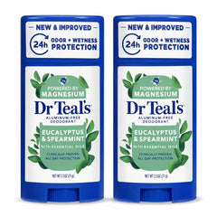 Dr. Teals Eucalyptus Deodorant Gift Set (2 Pack, 2.5oz Ea.) - Eucalyptus Essential Oils with Shea Butter & Arrowroot Powder - Aluminum, Paraben, & Phthalate Free - Dermatologist Tested
