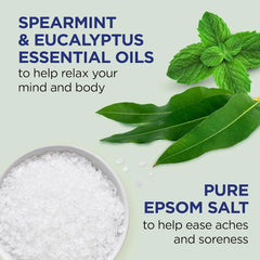 Dr Teal's Body Wash Bundle with Epsom Salt (24 fl oz, Pack of 2) - Eucalyptus & Spearmint and Melatonin & Essential Oil Blend
