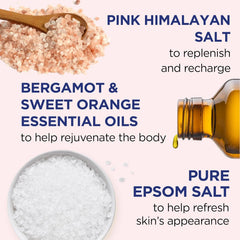 Dr Teal's Restore & Replenish Pure Epsom Salt & Essential Oils Pink Himalayan Foaming Bath 34 oz