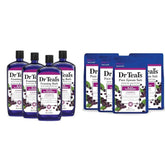 Dr Teal's Foaming Bath with Pure Epsom Salt, Black Elderberry with Vitamin D, 34 fl oz (Pack of 4) (Packaging May Vary) & Pure Epsom Salt Soak, Black Elderberry with Vitamin D, 3 lbs (Pack of 4)