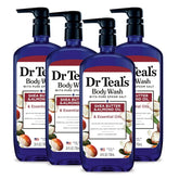 Dr Teal's Body Wash with Pure Epsom Salt, with Shea Butter & Almond Oil, 24 fl oz (Pack of 4)