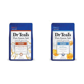 Dr Teal's Pure Epsom Salt Soak, Soothe & Comfort with Oat Milk & Argan Oil, 3 lbs & Epsom Salt Soaking Solution, Soften & Nourish with Milk and Honey, 48 Oz (Packaging May Vary)