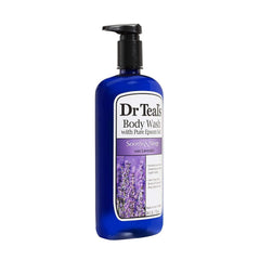 Dr Teal's Epsom Salt Body Wash 4-Pack (96 Fl Oz Total) Soothe & Sleep with Lavender