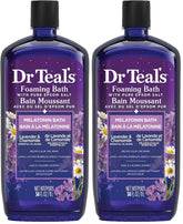 Dr Teal's Foaming Bath With Pure Epsom Salt Sleep Bath With Melatonin & Essential Oils 34 FL OZ (Pack of 2)