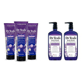 Dr Teal's Sleep Body Lotion, 24-Hour Moisture, with Melatonin, Lavender & Chamomile Essential Oils & Body Wash with Pure Epsom Salt, Soothe & Sleep with Lavender, 24 fl oz (Pack of 2)
