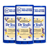 Dr Teal's Aluminum-Free Deodorant, Vanilla & Lavender with Essential Oils, 2.5 oz (Pack of 3)