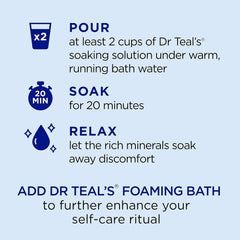 Dr. Teal's Epsom Salt Soaking Solution, Soften & Nourish with Milk and Honey, 48 Oz