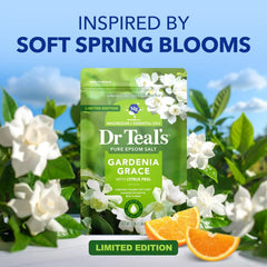 Dr Teal's Epsom Salt Magnesium Soak, Gardenia Grace, 3 lbs (Pack of 2)