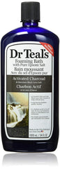 Dr Teal's Activated Charcoal & Lava Foaming Bath with Pure Epsom Salt, 34 oz