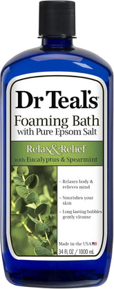 Dr. Teal's Foaming Bath, Eucalyptus, 34 Ounce (Pack of 3)