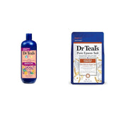 Dr Teal's Kids 3 in 1 Elderberry Bubble Bath, Body Wash & Shampoo with Vitamin C & Essential Oils 20 fl oz & Pure Epsom Salt, Soothe & Comfort with Oat Milk & Argan Oil, 3lbs (Packaging May Vary)