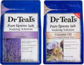 Dr. Teal's Epsom Salt Bath Variety Gift Set (3lbs Ea.) - Soothe & Sleep Lavender, Nourish and Protect Coconut Oil - Essential Oils Blended with Pure Epsom Salt