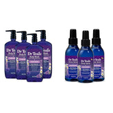 Dr Teal's Body Wash & Sleep Spray Bundle with Melatonin, Lavender & Chamomile - Pack of 4, 24 fl oz & Pack of 3, 6 fl oz