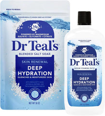 Dr Teal's Skin Renewal Deep Hydration Blended Salt Soak and Serum Foaming Bath, Limited Edition