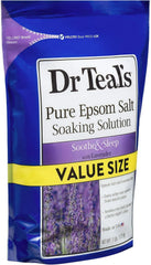 Dr. Teal's Lavender Soaking Solution (1 Bag, 7lb) - Blended with Pure Epsom Salt - Relax and Relieve Stress at Home While Promoting a Better Nights Sleep - Value Size Bag