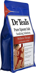 Dr. Teal's Rosemary & Mint Bath Soak Gift Set (4 Pack, 3lbs Ea.) - Wellness Therapy Soaking Solution Eases Aches & Pains and Promotes Healing for Overworked Muscles - At Home