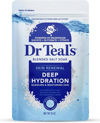 Dr Teal's Skin Renewal Deep Hydration Blended Salt Soak and Serum Foaming Bath, Limited Edition