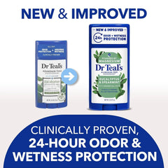 Dr. Teals Eucalyptus Deodorant Gift Set (2 Pack, 2.5oz Ea.) - Eucalyptus Essential Oils with Shea Butter & Arrowroot Powder - Aluminum, Paraben, & Phthalate Free - Dermatologist Tested