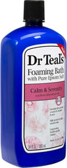 Dr. Teal's Calm & Serenity Pure Epsom Salt Foaming Bath Gift Set (3 Pack, 34 oz ea.) - Rose Essential Oils & Milk Protein Provide Stress Relief & Silky Smooth Skin - Long Lasting Bubbles Nourish Skin