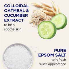 Dr Teal's Foaming Bath with Pure Epsom Salt, Sensitive Skin with Colloidal Oatmeal & Cucumber, 34 fl oz (Pack of 4)