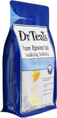 Dr. Teals Soften & Nourish with Milk & Honey Soaking Solution Gift Set (2 Pack, 3lbs ea.) - Pure Epsom Salt & Essential Oils Softens the Skin, Eases Aches & Muscle Pains - Relieve Stress at Home