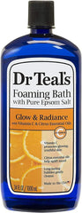 Dr. Teal's Pure Epsom Salt Foaming Bath Gift Set (2 Pack, 34 oz ea.) - Restore & Replenish Pink Himalayan and Glow & Radiance with Vitamin C & Citrus Essential Oils - Long Lasting Bubbles Nourish Skin
