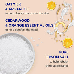 Dr Teal's Pure Epsom Salt Soak, Soothe & Comfort with Oat Milk & Argan Oil, 3 lbs & Epsom Salt Soaking Solution, Soften & Nourish with Milk and Honey, 48 Oz (Packaging May Vary)