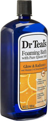 Dr Teal's Foaming Bath Combo Pack (68 fl oz Total), Moisturizing Shea Butter & Almond Oil, and Glow & Radiance with Vitamin C and Citrus Essential Oils