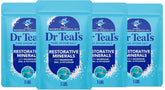 Dr Teal's Epsom Salt Restorative Minerals Soak with Magnesium, Potassium, Zinc & Eucalyptus Essential Oils, 3 lbs (Pack of 4)