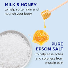 Dr. Teal's Epsom Salt Soaking Solution, Soften & Nourish with Milk and Honey, 48 Oz