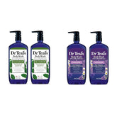 Dr Teal's Body Wash Bundle with Epsom Salt (24 fl oz, Pack of 2) - Eucalyptus & Spearmint and Melatonin & Essential Oil Blend