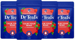 Dr Teal's Epsom Salt Magnesium Soak, Ashwagandha & Essential Oils, 3 lbs (Pack of 4)