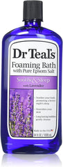 Dr. Teal's Lavender & Shea Butter Foaming Bath Gift Set (2 Pack, 34oz Ea) - Soothe & Sleep Lavender, Soften & Moisturize Shea Butter & Almond Oil - Essential Oils Blended with Pure Epsom Salt
