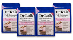 Dr Teal's Epsom Salt Soaking Solution, Restore & Replenish, Pink Himalayan Mineral Soak, 4 Count - 3lb Bags, 12lbs Total