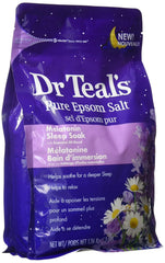 Dr Teal's Epsom Salt Soak Bundle with Melatonin & Hemp Seed Oils, 3 lbs Each