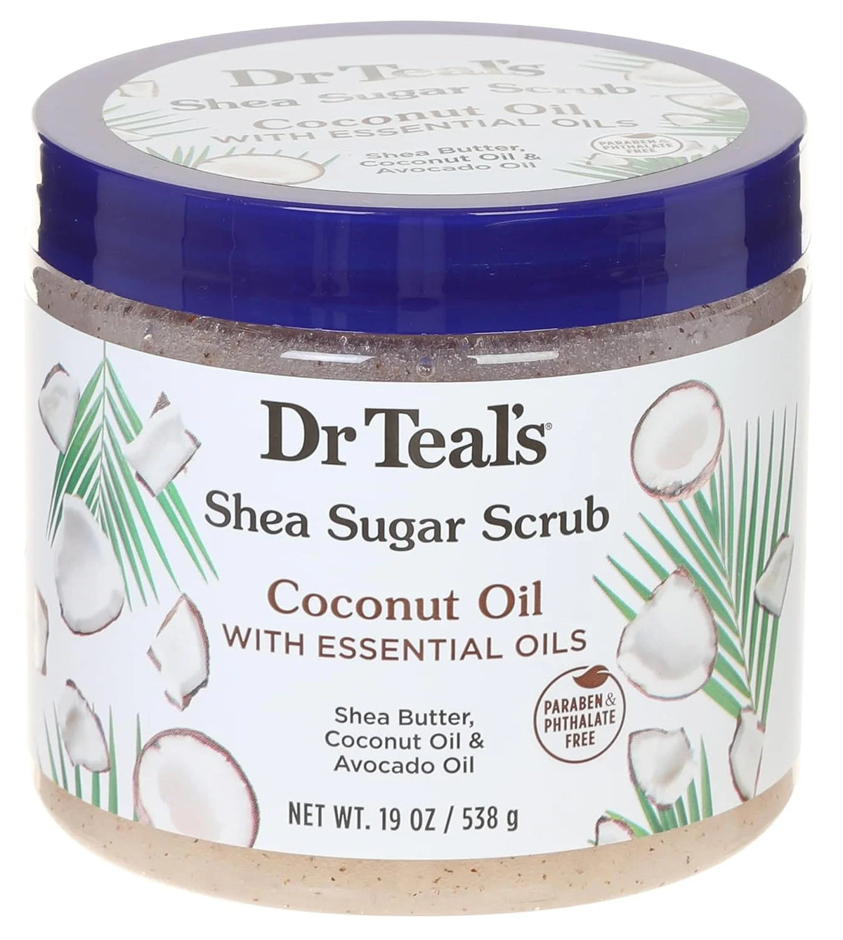 Dr. Teal's Shea Sugar Scrub Coconut Oil 19 Ounce Jar