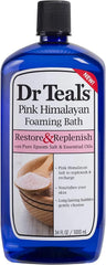 Dr. Teal's Pure Epsom Salt Foaming Bath Gift Set (2 Pack, 34 oz ea.) - Restore & Replenish Pink Himalayan and Glow & Radiance with Vitamin C & Citrus Essential Oils - Long Lasting Bubbles Nourish Skin