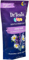 Dr. Teal's Kids' Gentle Sleep Soak with Pure Epsom Salt & Melatonin - (2 Pack, 2lbs Ea.) - Coconut and Other Essential Oils Relieve Stress & Soothe The Body - Hypoallergenic & Paraben Free