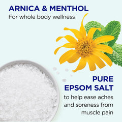 Dr Teal's Epsom Salt Magnesium Soak, Arnica Body Relief with Arnica, Menthol & Essential Oils, 3 lbs (Pack of 2)