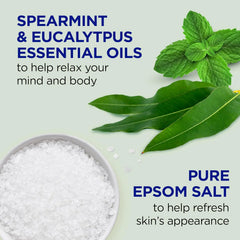 Dr Teal's Foaming Bath with Pure Epsom Salt, Relax & Relief with Eucalyptus & Spearmint, 34 fl oz (Pack of 2)