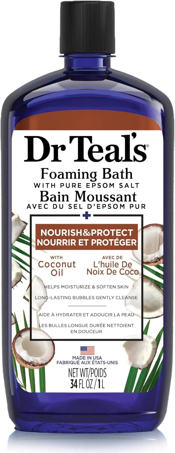 Dr. Teals Coconut Oil Foaming Bath, 34 Ounce