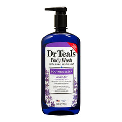 Dr Teal's Pure Epsom Salt Body Wash Soother & Moisturize With Lavender 24 Ounce (04158-4PA)