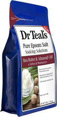 Dr Teal's Epsom Salt Bath Variety Gift Set (2 Pack, 3lb Ea) - Soothe & Sleep Lavender, Soften & Moisturize Shea Butter & Almond Oil - Ease Aches & Pains, Nourish & Hydrate Skin - At Home Spa Kit